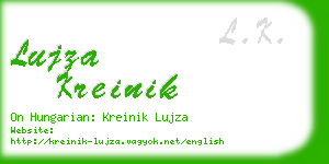 lujza kreinik business card